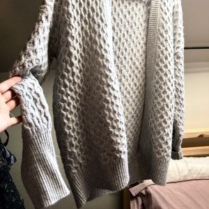 Grey waffle cardigan